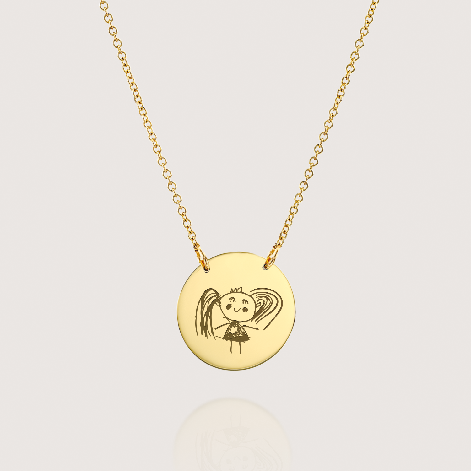 Chiara Gold Necklace - Drawing