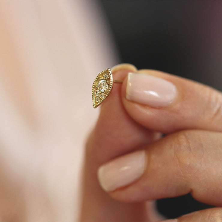 Jane Gold Earring White diamonds