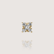 Mini Eliana Gold Earring White Diamonds