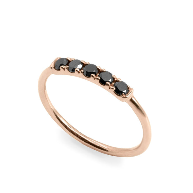 Candy Gold Ring Black Diamonds