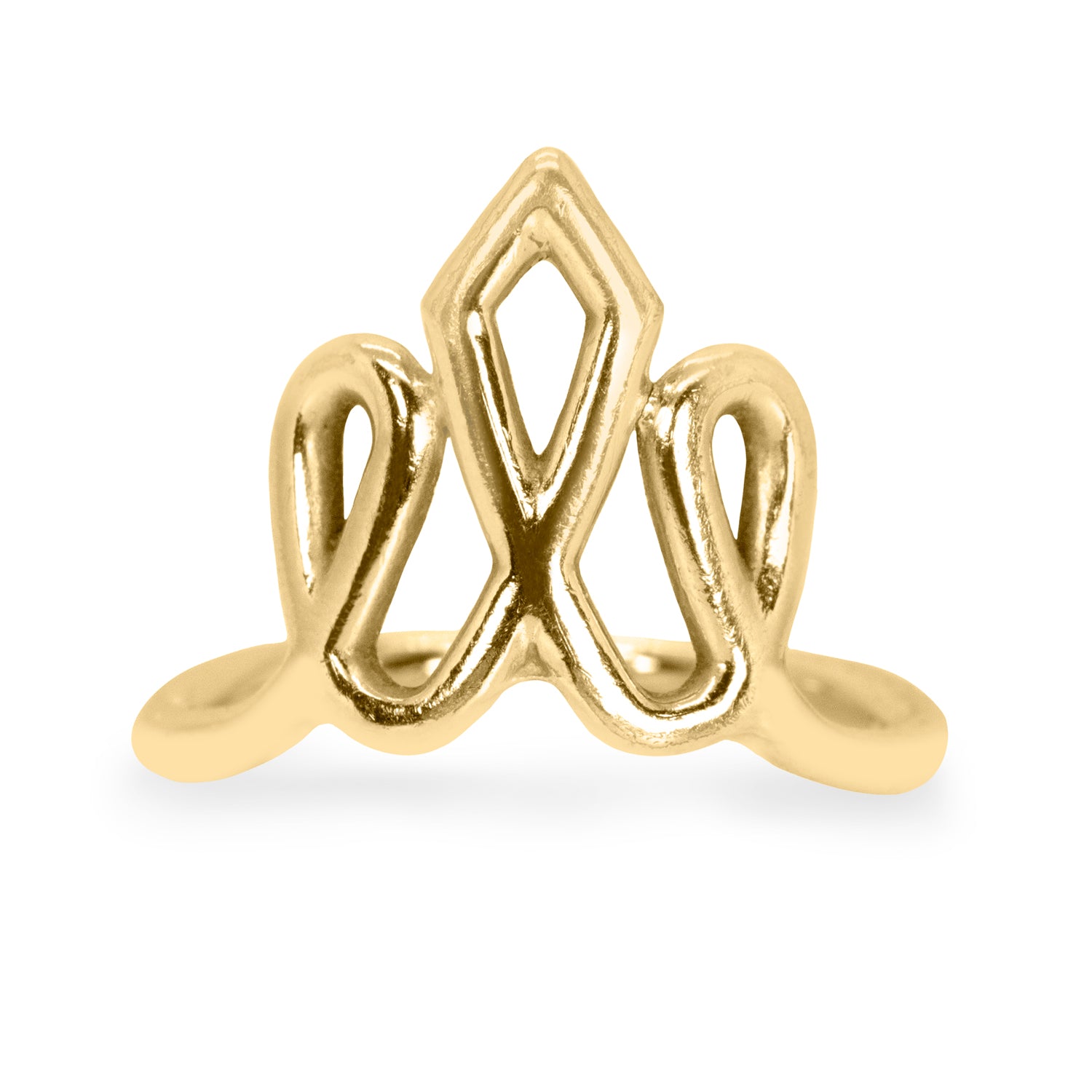 gold crown large ring