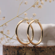 Brandy Gold Hoop Earring 35 mm