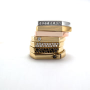 flat top ring with diamonds
