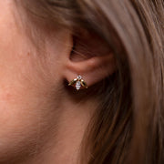 marquise diamond gold earrings