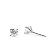 white gold stud earrings with white diamonds