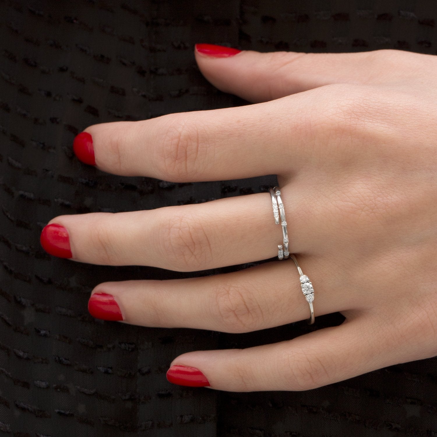 Audrey Gold Ring 3mm Diamond