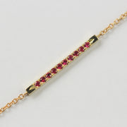 Andrea  Gold Bracelet Set With rubies
