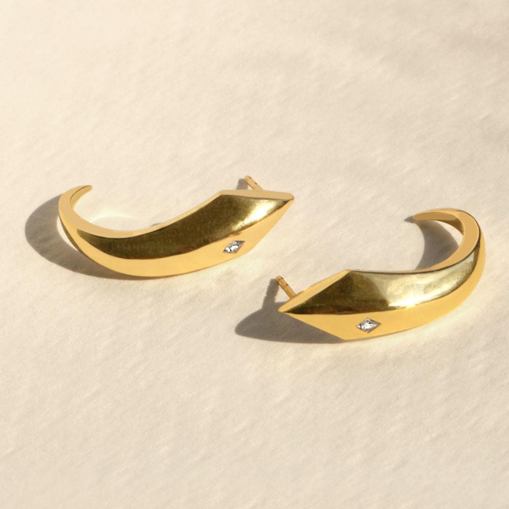 Snow gold Earrings