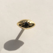 14k gold black diamond agatha