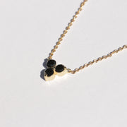 gold necklace black diamonds