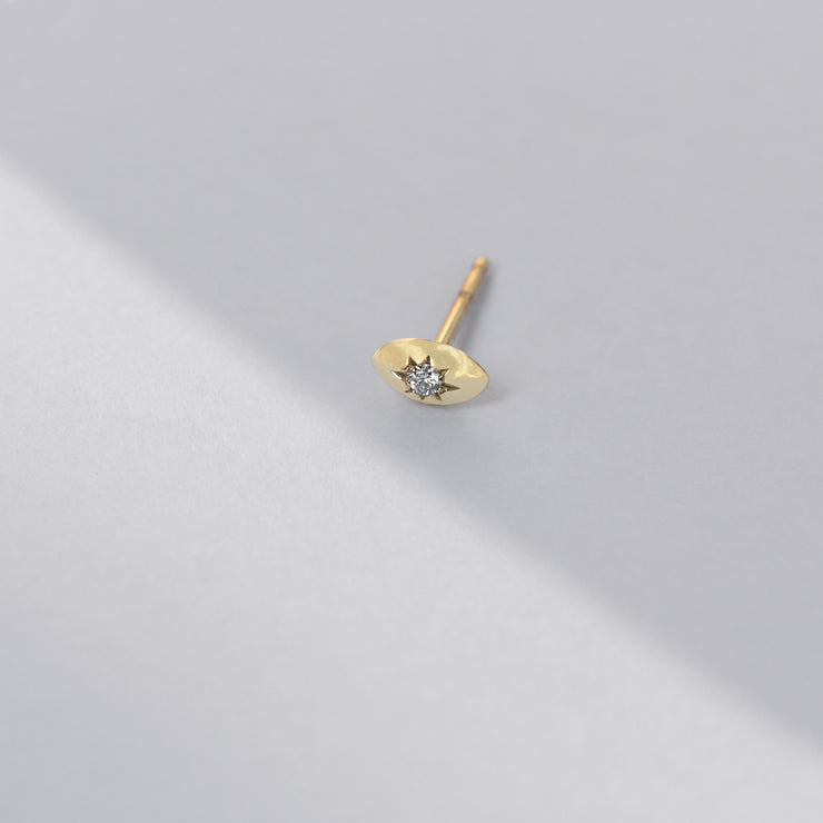 white diamond earring