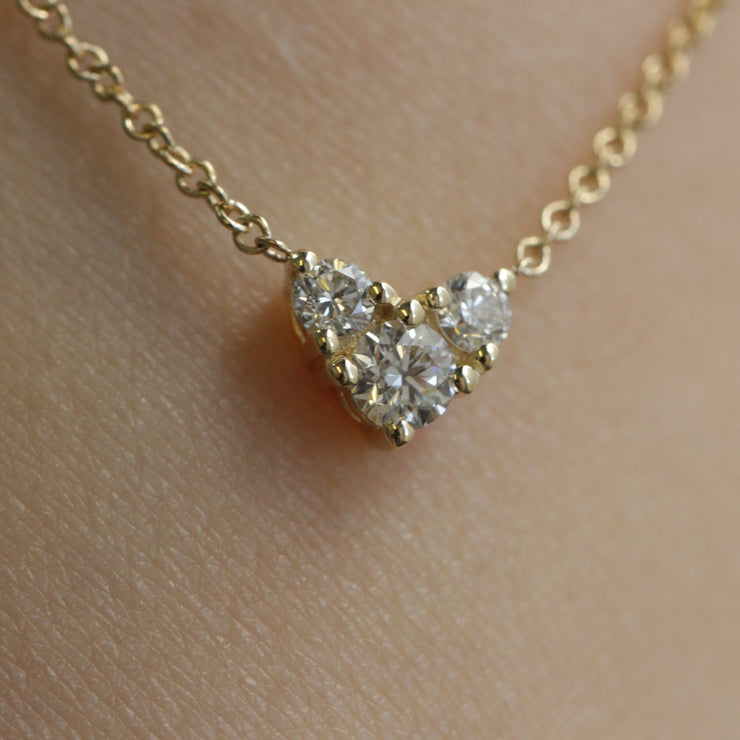 Tatiana Gold Necklace White Diamonds