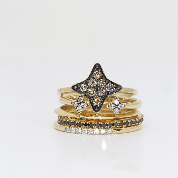 diamond star shaped ring - HOTCROWN