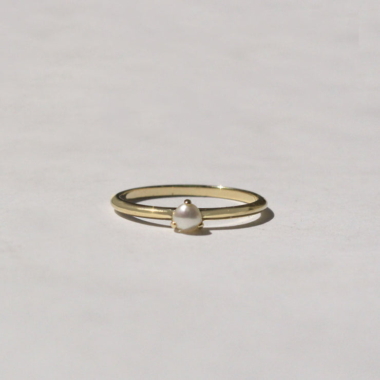 stacking ring with pearl