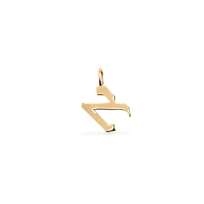 gold necklace hebrew letter א