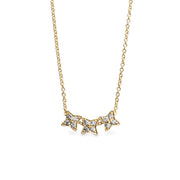 Jupiter necklace - 3 stars of diamonds