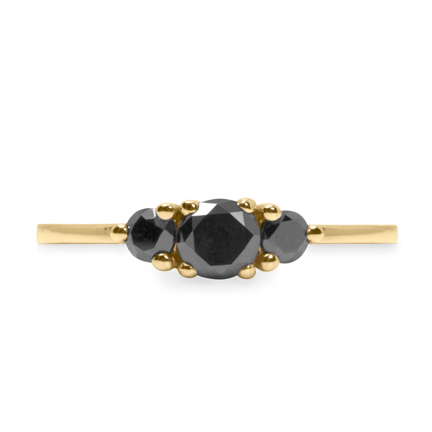 Audrey Gold Ring 4.5mm Black Diamond