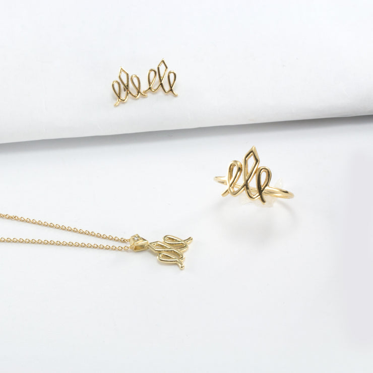 gold crown hotcrown logo necklace