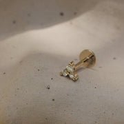 Mini Grace Piercing Earring With White Diamonds