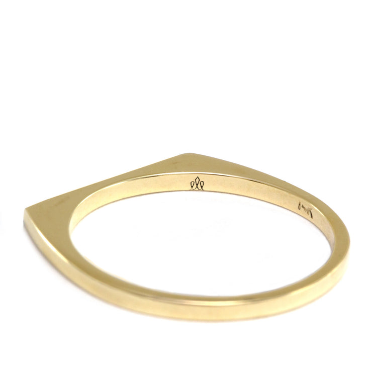 thin gold ring flat top