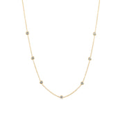 minimalistic necklace with diamonds