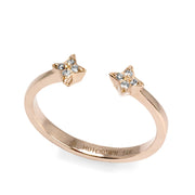 rose gold star shaped open ring