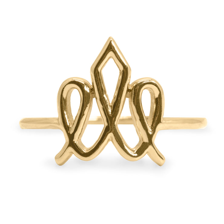 gold ring HOTCROWN logo