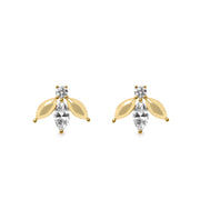 bee shape earrings marquise diamonds