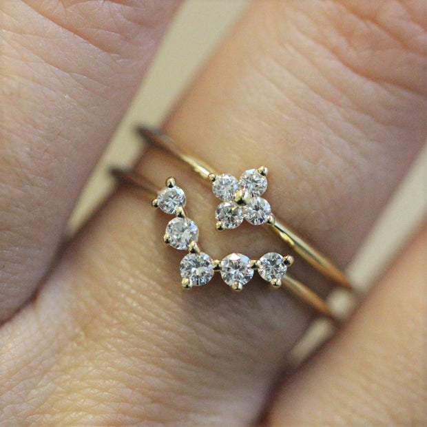 Beth Ring With White Diamonds