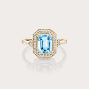 Katerina Gold Ring With Aquamarine