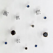 gold earrings with sapphires