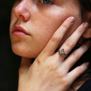 Cassiopeia Gold Ring White Diamonds