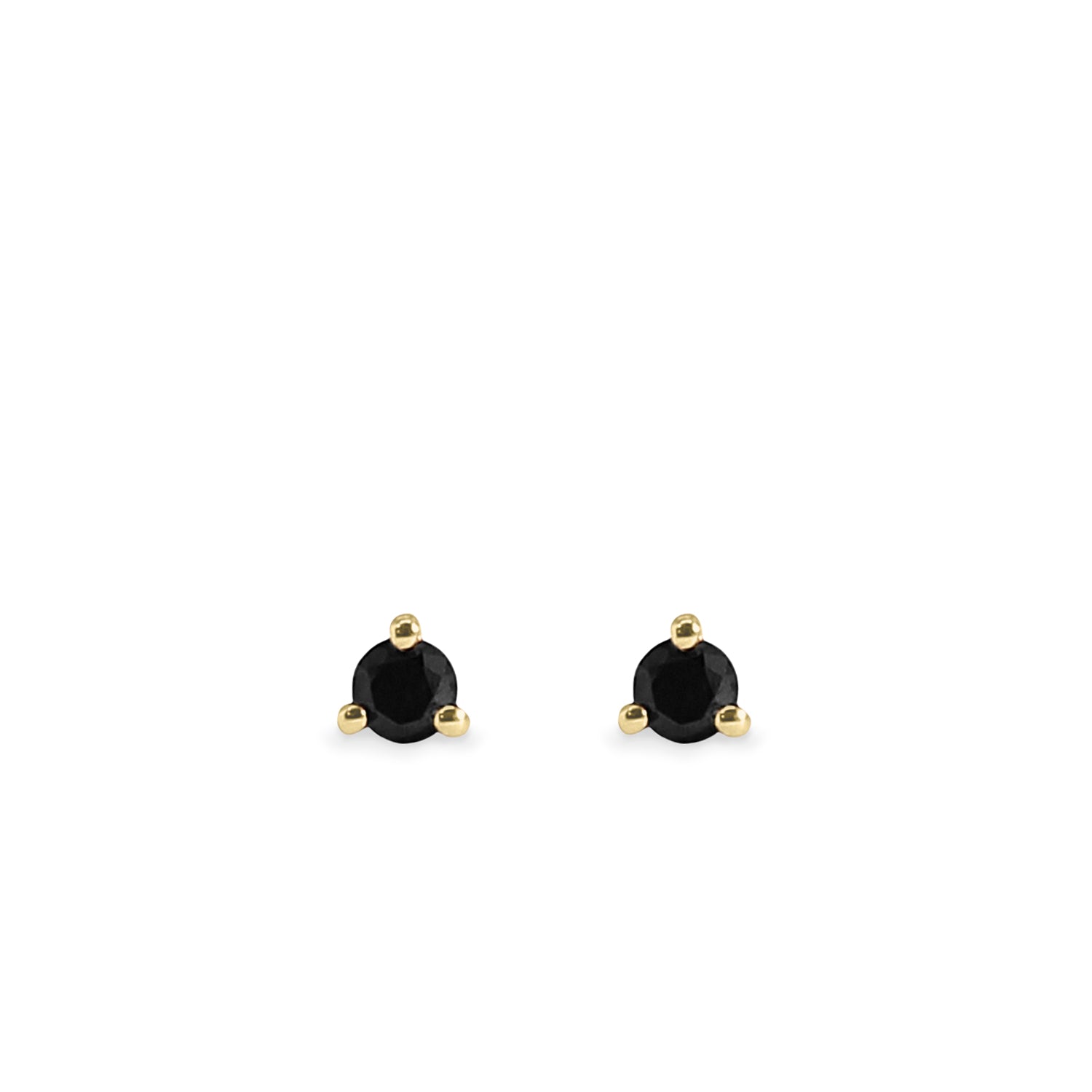 yellow gold black diamond earrings