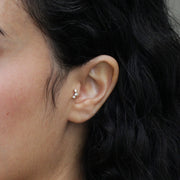 Frida Piercing Earring With White Diamonds