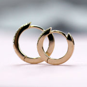 Khloé Large Hoop Gold Earring with White Diamonds