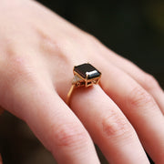 Enlarged Meghan Ring with black Mozonite