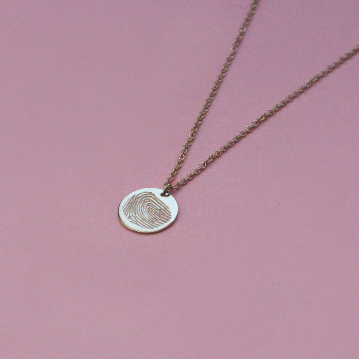 Chiara Gold Necklace With Fingerprint