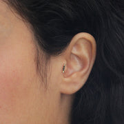 Valerie Piercing Earring Black Diamonds